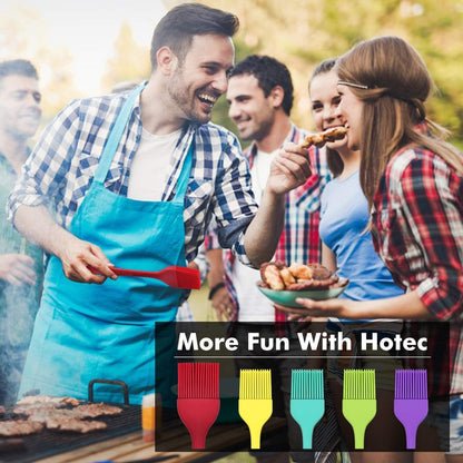 600℉ Heat Resistant BPA Free Silicone Marinading Meat Grill Basting Pastry Brush for Oil Butter Sauce Sausages Desserts Turkey Baster Grill Barbecue, Multicolor7