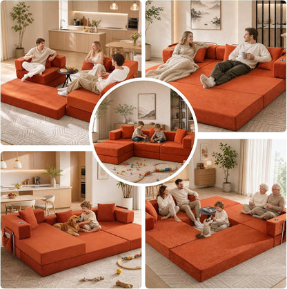 Modular Sectional Sofa, 108" L-Shaped Couch with Deep Seat5