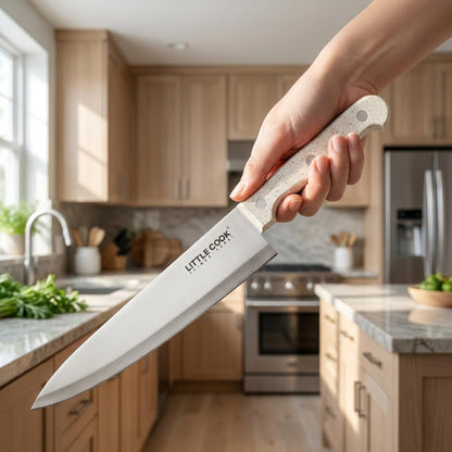 LITTLE COOK 3 Piece Knife Set, Chef Knife Set with Sheaths, Wheat Handle | Innovative Wheat Handle6
