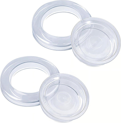 2 Pack Patio Table Umbrella Hole Ring and Cap Set for Standard Table Hole | Fits 2" Glass or Acrylic Table Holes, Silicone Material, Reduces Sway, Scratches and Rattling1
