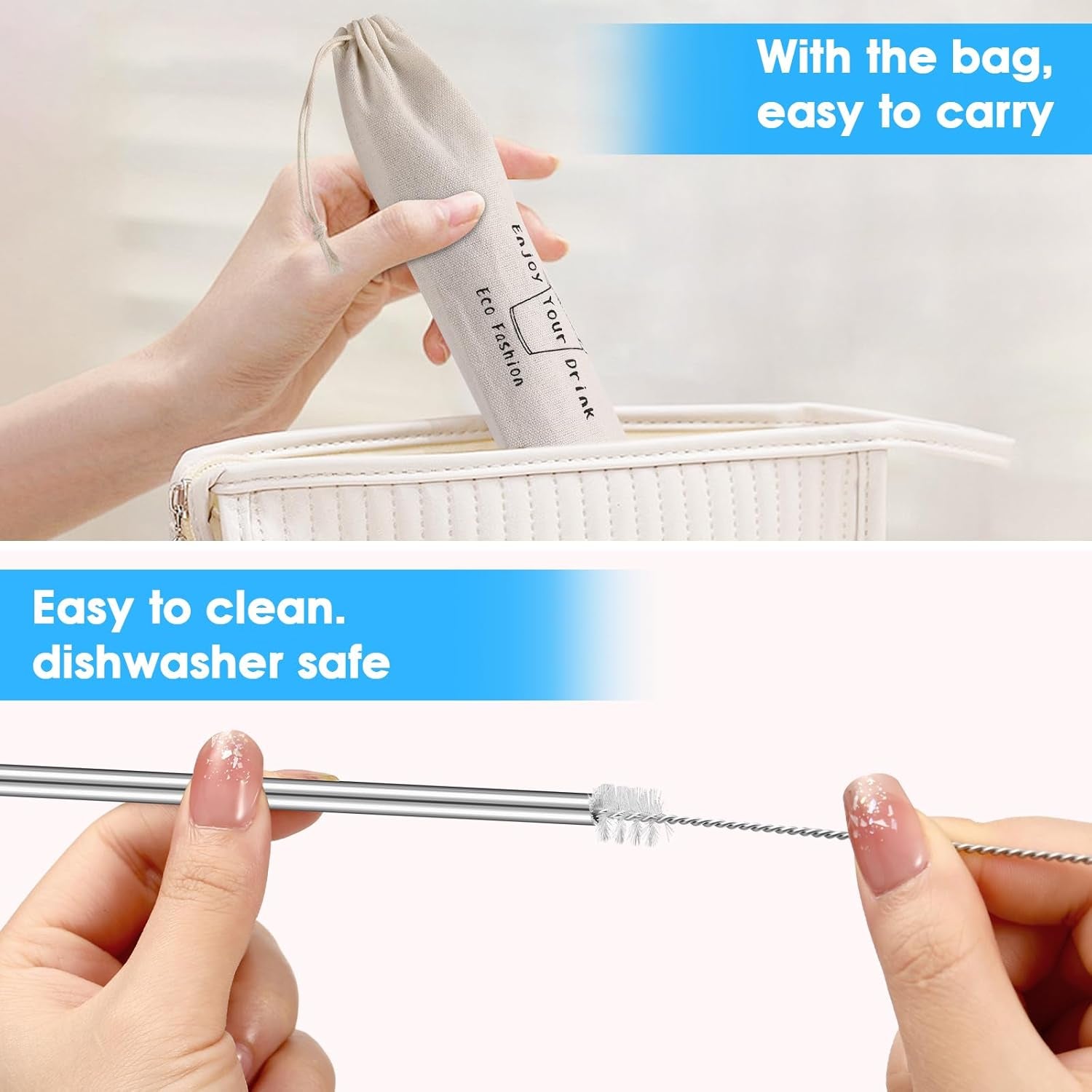 20-pack-reusable-stainless-steel-metal-straws-10-5-8-5-reusable-drinking-straws-with-20-silicone-tips-5-straw-brushes-1-travel-case-eco-friendly-extra-long-metal-straw-fit-for-20-24-30-oz-tumbler
