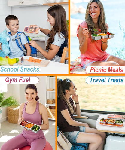 Stainless Steel Snack & Lunch Container, Kids & Adults, 20 Oz, 10.7 in Long7