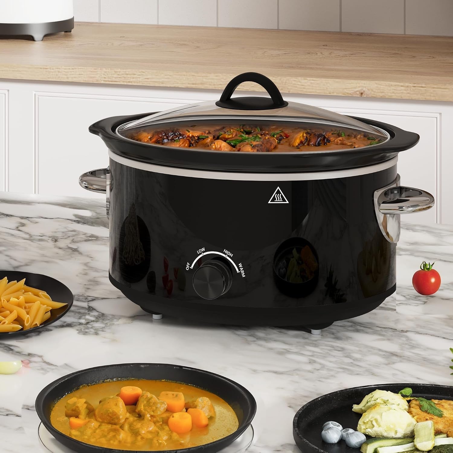 4-qt-slow-cooker-buffet-server-and-warmer-with-3-heating-modes-compact-slow-cooker-dishwasher-safe-removable-ceramic-pot-tempered-glass-lid-stainless-steel-black