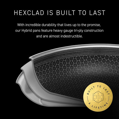 Hexclad 10" Hybrid Nonstick Wok, Dishwasher and Oven Safe, Induction-Ready | Stay-Cool Handles, Dishwasher and Oven Safe up to 900°F, Compatible with All Cooktops5