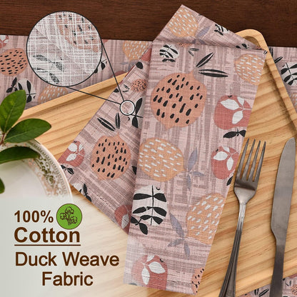 Cloth Napkins Set of 6, 100% Cotton 18”X18” - Dusty Palette3