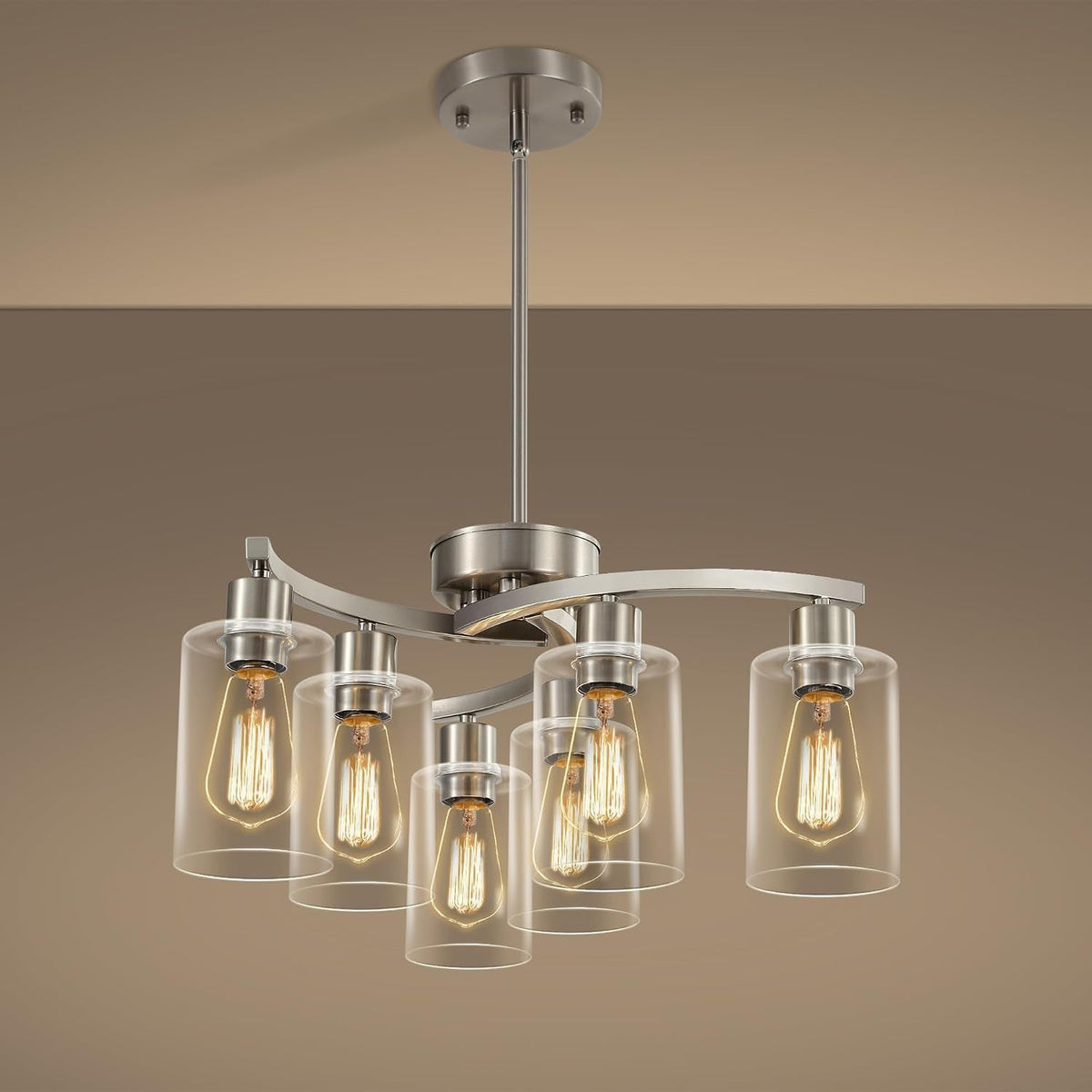 6-light-brushed-nickel-chandeliers-for-dining-room-light-fixtures-over-table-adjustable-height-hanging-industrial-pendant-lighting-for-kitchen-island-bedroom-clear-glass-shade