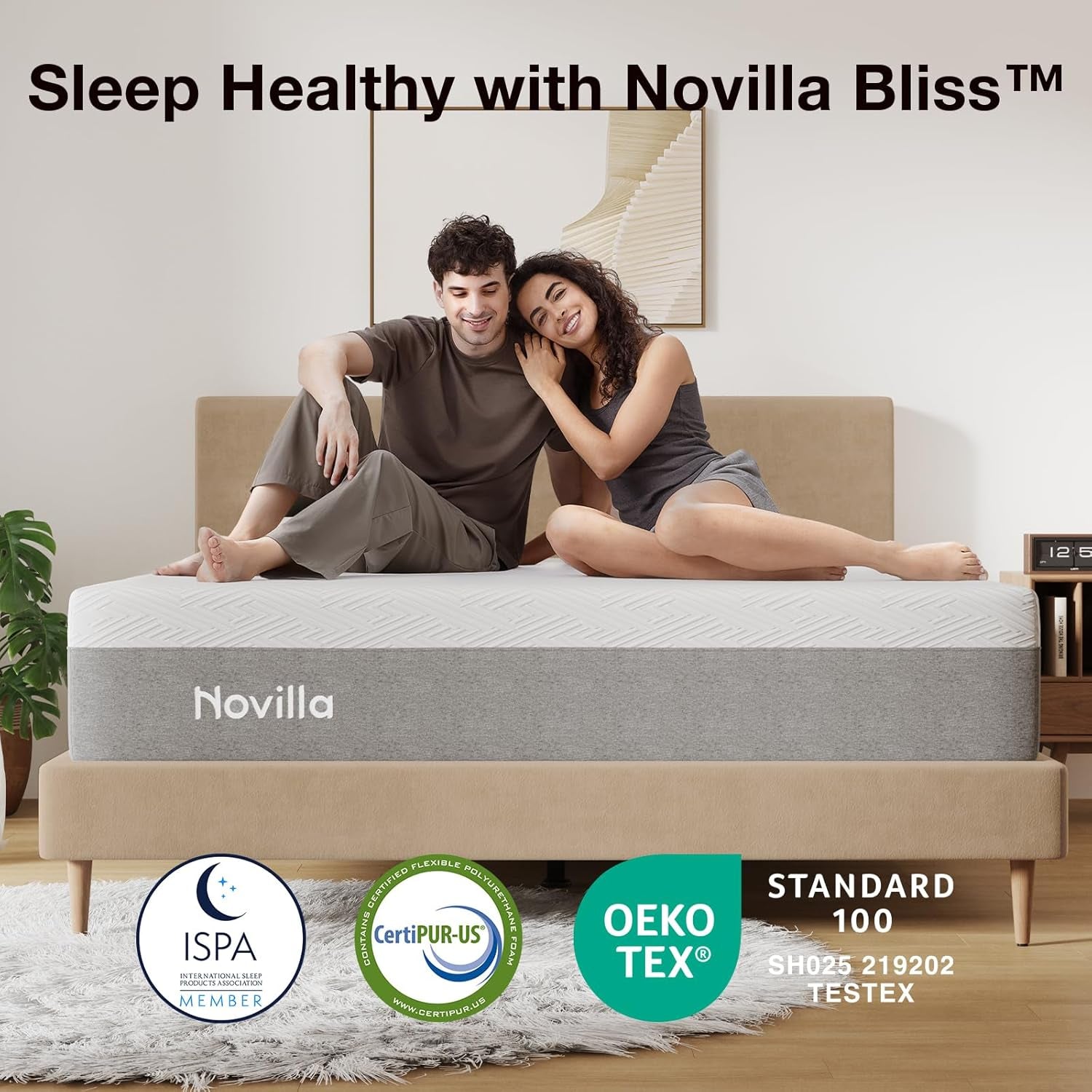 bliss-queen-size-mattress-12-inch-gel-memory-foam-mattress-queen-cool-night-sleep-pressure-relief-support-foam-for-spine-alignment-motion-isolation-medium-plush-feel
