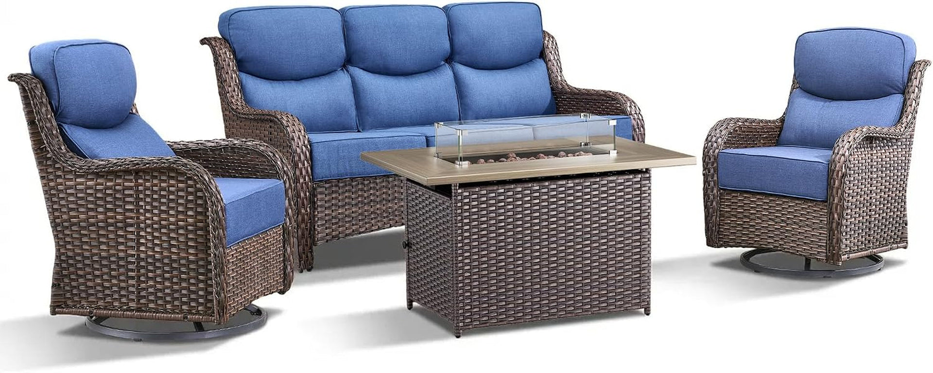 luxury-patio-furniture-set-with-fire-pit-table-4-pieces-high-back-wicker-swivel-rocker-chairs-with-6-extra-thick-cushions-outdoor-patio-conversation-sets-for-garden-deckbrown-blue