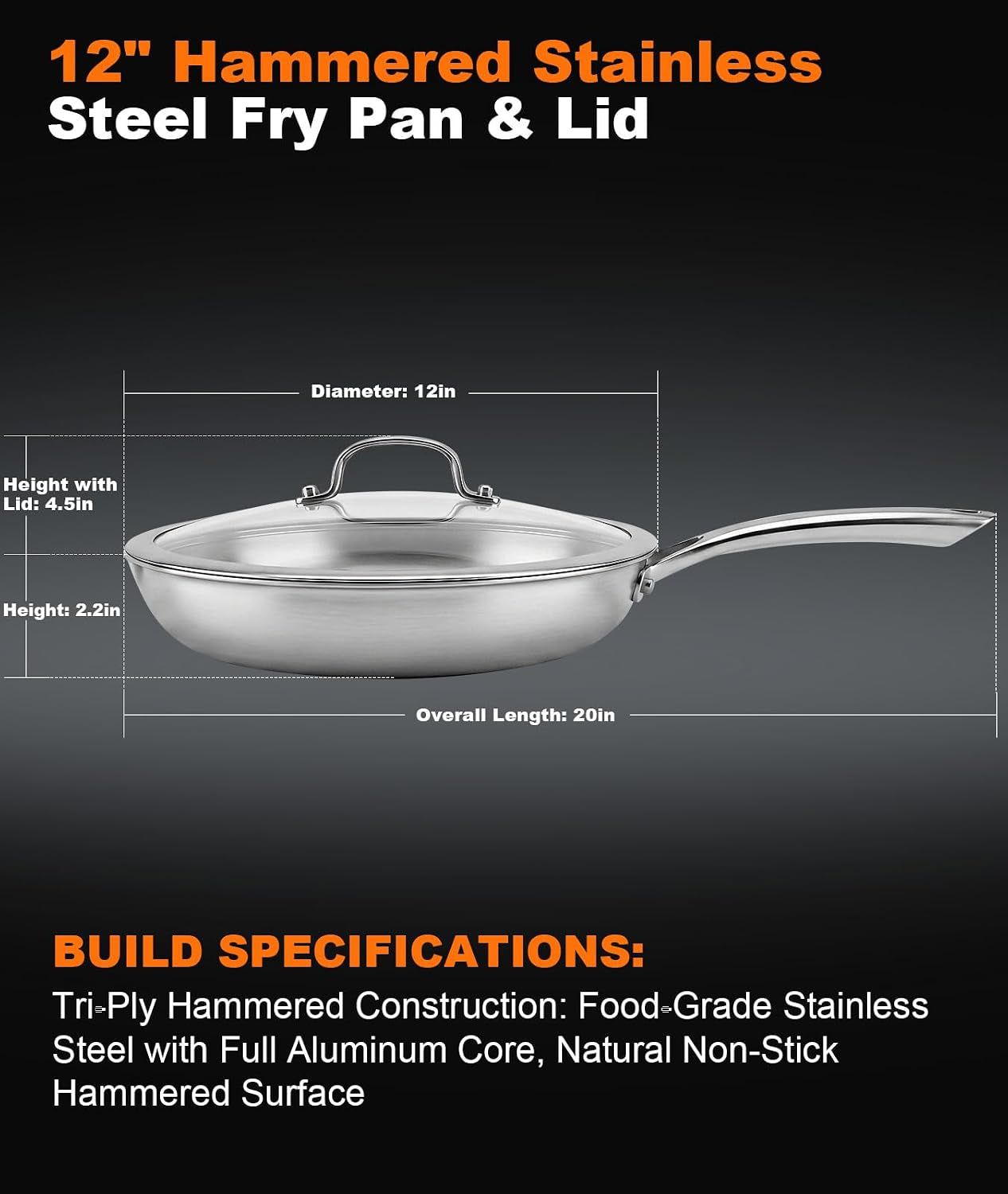 titanium-pans-for-cooking-12-uncoated-hammered-titanium-pro-frying-pan-pfas-free-cookware-frying-pan-with-lid-non-toxic-tri-ply-skillet-for-cooking-pfas-pfoa-ptfe-free-induction-oven-safe