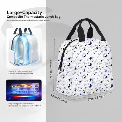 K Pop Lunch Box for Women, Cute Insulated Lunch Bag, Hunters Reusable Lunch Tote Bag for Travel Work Picnic (01)7