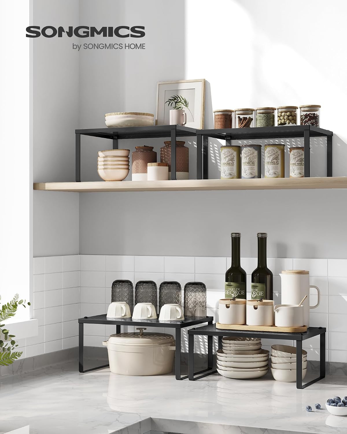 songmics-set-of-2-metal-spice-racks-stackable-expandable-shelf-risers