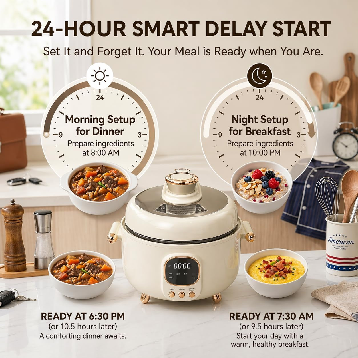 4-2qt-electric-pressure-cooker-smart-multi-cooker-10-in-1-innovative-3-compartment-rice-cooker-1000w-hot-pot-with-24h-timer-70kpa-fast-cooking-non-stick-inner-pots-heat-preservation-110v-white