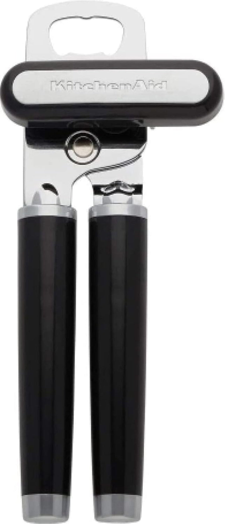 Kitchenaid Classic Multifunction Can Opener and Bottle Opener Easy to Use, Razor Sharp Stainless Steel Cutting Wheel, Soft Ergonomic Handles, Black