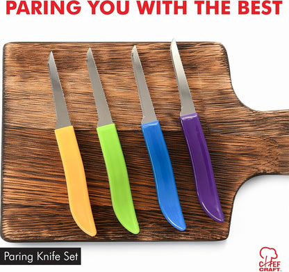 Select Paring Knife Set, 2.5 Inch Blade 6 Inch in Length 4 Piece Set, Assorted2
