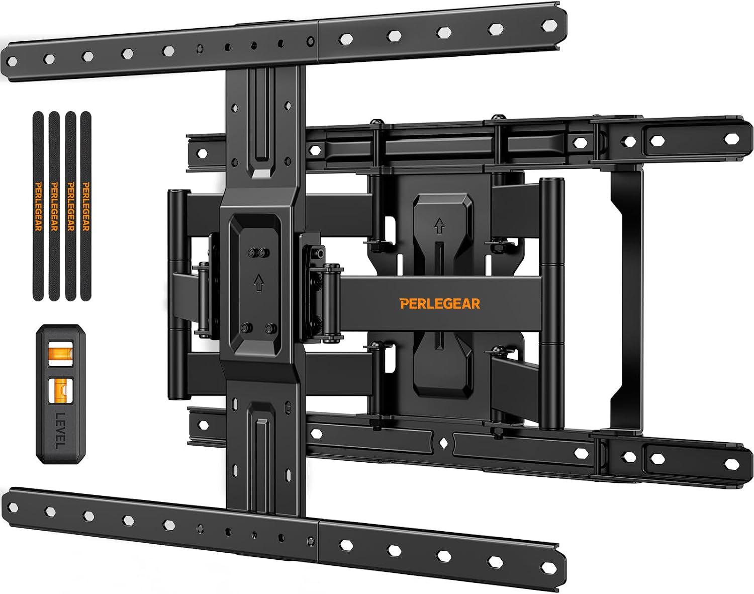 ultra-slim-tv-wall-mount-1-1-low-profile-for-42-90-tvs-fits-16-24-studs-full-motion-tv-mount-wall-bracket-with-dual-articulating-arms-swivel-tilt-max-vesa-600x400mm-holds-132lbs
