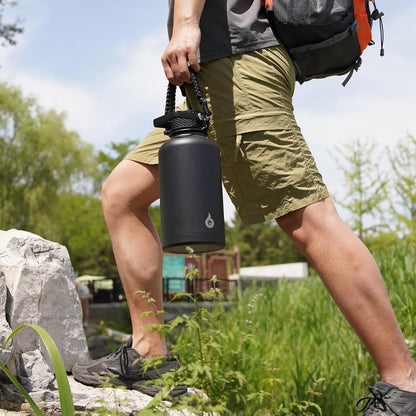 64Oz Insulated Water Bottle, Half Gallon Water Jug with Straw Lid8