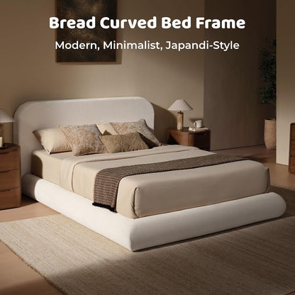 Airframe Bread Queen Curved Cloud Platform Bed Frame7