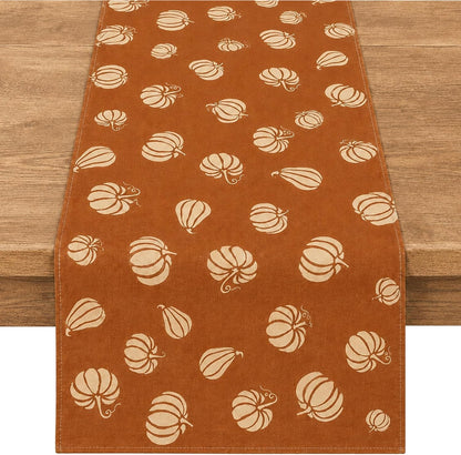 210 GSM Fall Table Runner Home Party Decoration 13X72 Inch | Pumpkins, Seasonal Kitchen Dining Table Decor1
