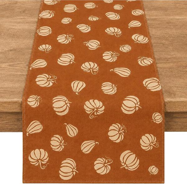 210 GSM Fall Table Runner Home Party Decoration 13X72 Inch | Pumpkins, Seasonal Kitchen Dining Table Decor1