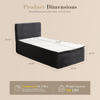 Twin Boneless Bed & Frame Mattress and Headboard, No Assembly2