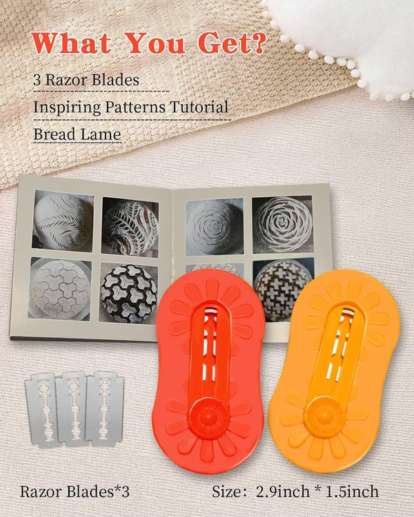 2PCS Bread Lame Sourdough Scoring Tool, Magnetic & Retractable Bread Scoring Tool, Scoring Knife for Bread Baking, Bread Razor for Homemade Bread, Lame Bread Tool, Includes 3 Razor Blades2