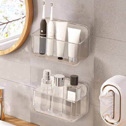 2Pc Plastic Wall Mount Organizer, Adhesive Organizer, Wall Shelves1