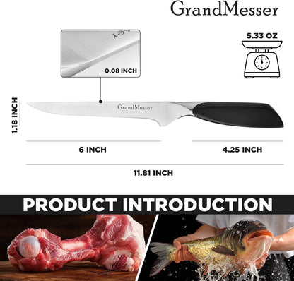 Boning & Fillet Knife, 6" Deboning Knife,3