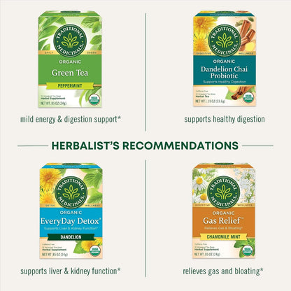 Organic Peppermint, 16 Tea Bags | Helps Soothe Belly from Occasional Gas and Bloating, Kosher, Non-Gmo, Caffeine-Free, Compostable7