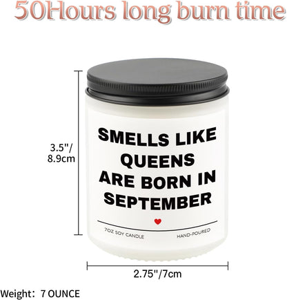 September Birthday Gifts for Women, 7Oz Lavender Scented Candle2