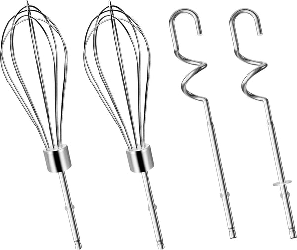 Hand Mixer Beaters Attachments for Hamilton Beach Mixer Beaters/Dough Hook | Replacement Hamilton Beach Hand Mixer Attachments 62682RZ 62632R 62630R 62633R, Stainless Steel Hand Mixer Whisk Parts- 4Pack1