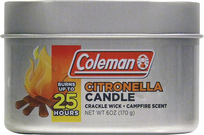 Coleman Campfire Citronella Candle with Wooden Crackle Wick - 6 Oz1