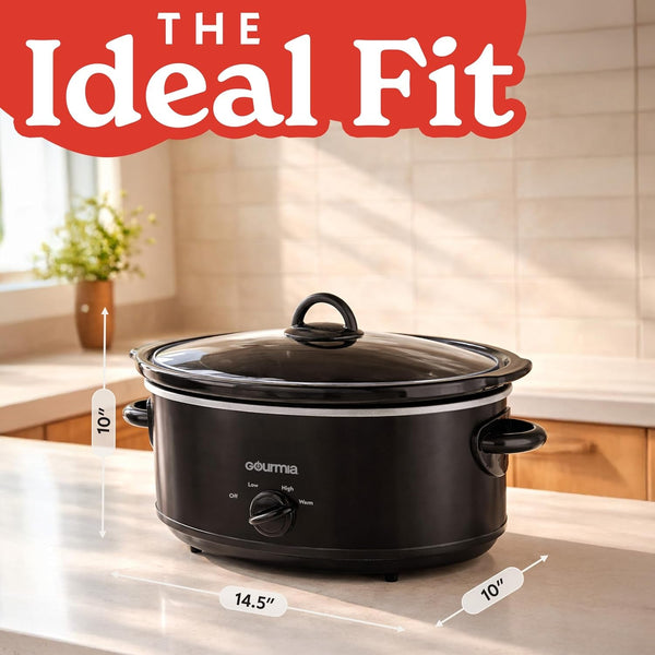 Slow Cooker - 6 Quart Removable Ceramic Pot, Manual Controls with 3 Temperature Settings, Dishwasher Safe Crock and Glass Lid, Black9