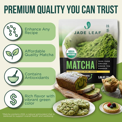 Powder, Organic Culinary Grade, 30G / 1.06Oz | Best for Matcha Lattes, Baking, and Smoothies! - Authentic Japanese Matcha Green Tea Powder - Resealable Pouch4
