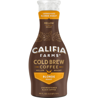 '- Pure Black Blonde Roast Cold Brew Coffee, 48 Oz, 100% Arabica, Plant Based, Vegan, Gluten Free, Non GMO, Sugar Free, Iced Coffee1