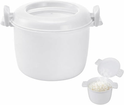 1.8L Microwave Rice Cooker with Lid, 1 Cup Capacity | Rice Cooker for Microwave, Microwavable Steamer for Pasta and Vegetables, Compact Cooking Container for Small Kitchens1