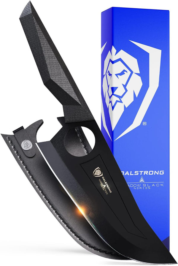 Venator Chef Knife - 7 Inch - Shadow Black Series - Razor Sharp Kitchen Knife - Black Titanium Nitride Coated - High Carbon - 7CR17MOV-X Vacuum Treated Steel - Sheath - NSF Certified1