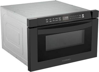 24 In. Haven Collection 1.2 Cu. Ft. Built-In Microwave Drawer, Matte Black |  COS-12MWDBK Touch Controls, 11 Power Levels, 1000W, Child Lock Function, Defrost Functions, Automatic Presets9