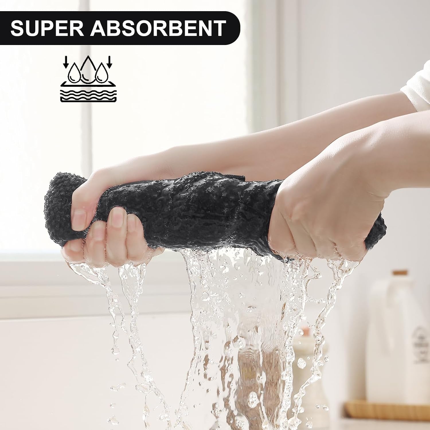 dual-design-kitchen-towels-and-dishcloths-set-8-pack-black
