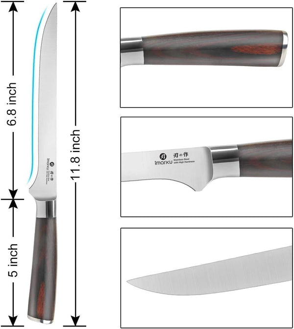 Fillet Knife 6 Inch, German High Carbon Stainless Steel Boning Knife4