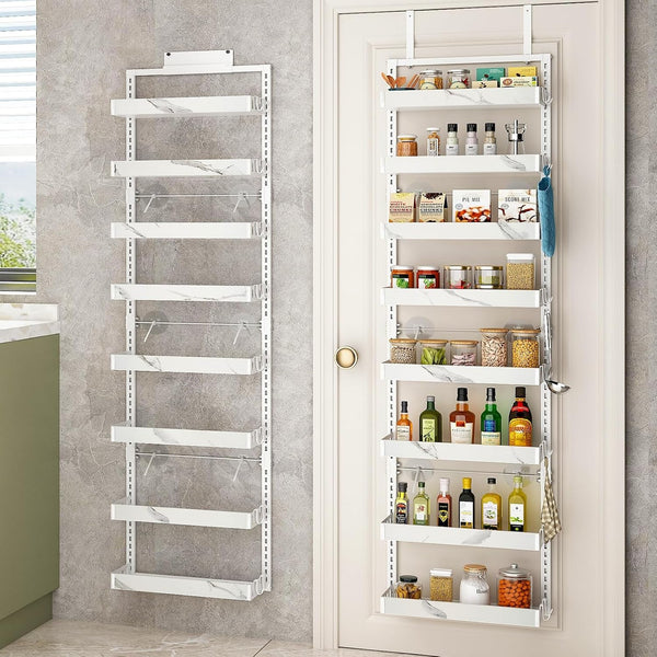 over the Door Pantry Organizer, 2-IN-1 Door & Wall Mount Spice Rack1