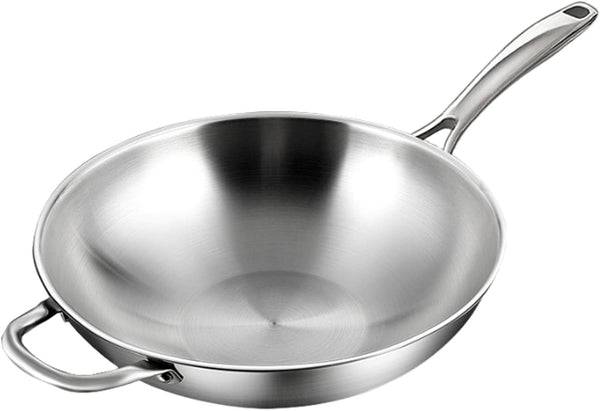 Titanium Wok Pure, Upgrade Non Stick No Coating Titanium Frying Pans for Cooking, Ultra-Durable, Scratch-Resistant, Safe for Oven, Induction & Cooktops,No Lid,11.02In1