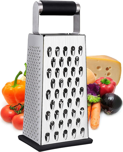 Cheese Grater, 4-Sided Box Grater for Cheese, Vegetable & Fruit1