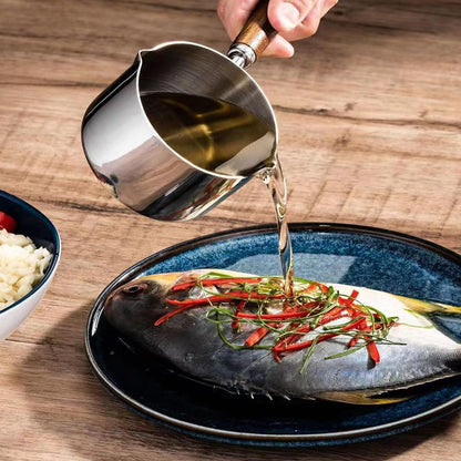 Stainless Steel Mini Sauce Pan,250Ml Small Pot with Pour Spout | for Melting Butter or Heating Milk.Pour Spout Design Ideal for Singles, Babies,And Coffee Lovers.3