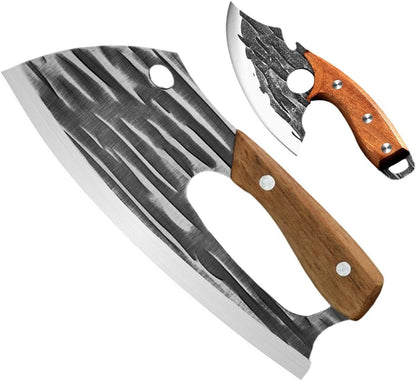 Meat Cleaver Heavy Duty - 2 Pieces Chicken Bone Cutter Tool | Beef Slicing1
