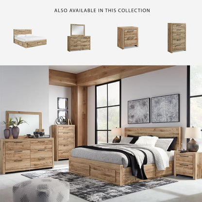 Signature Design by Ashley Queen Platform Bed with Storage Drawers, Tan4