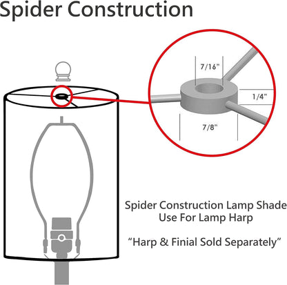 32267 Transitional Hardback Empire Shaped Spider Construction Lamp Shade in Light Blue, 16" Wide (6" X 16" X 12")5