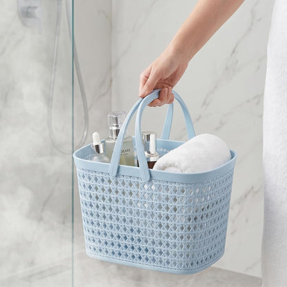 3 Pack Portable Shower Caddy Basket, Plastic Storage Baskets with Handle Plastic Tote Storage Basket Easter Baskets Toiletry Organizer for Bathroom, Kitchen, Pantry, College Dorm8