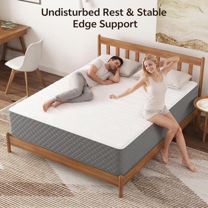 Full Mattress, 12 Inch Cooling-Gel Memory Foam and Pocket Spring Hybrid Mattress, Full Size Mattress in a Box, Certipur-Us Certified, Medium Firm, Double Mattress | Pocket Springs, Motion Isolation, Pressure Relief, Certipur-Us Certified, in a Box, Medium Firm5