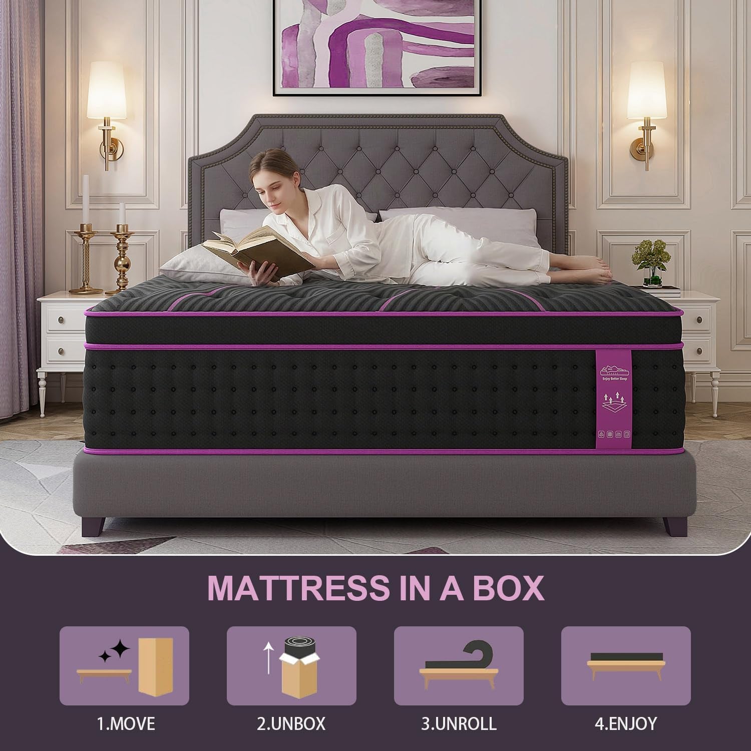 14-inch-queen-mattress-hybrid-cooling-gel-infused-for-pressure-relief-motion-isolation-breathable-cover-certipur-us-certified