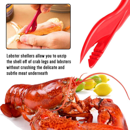 20-Pack Crab Crackers and Tools Set,Seafood Boil Party Supplies Includes 6 Crab Crackers, 6 Lobster Shellers, 6 Crab Leg Forks/Picks and 2 Seafood Scissors & Black Storage Bag - Nut Cracker Set4